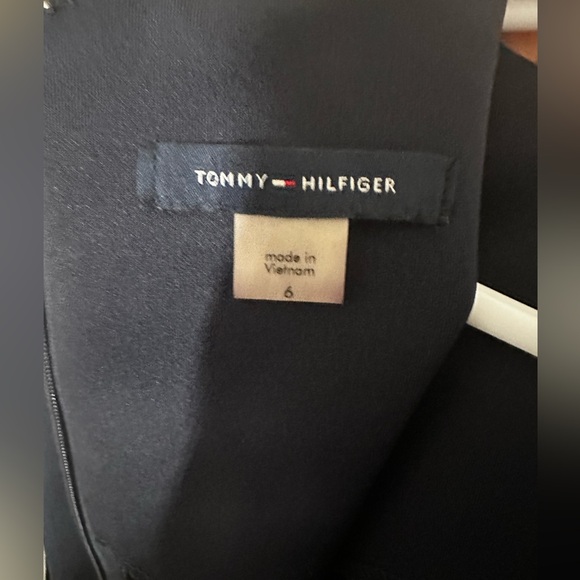 Tommy Hilfiger "Sky Captain" navy dress: knit blend, fit & flare, zipper - Picture 3 of 3